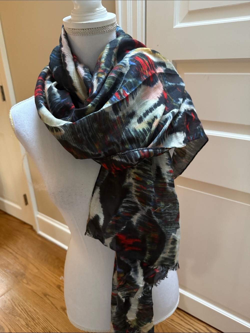 Gerard Darel multicolor lightweight scarf